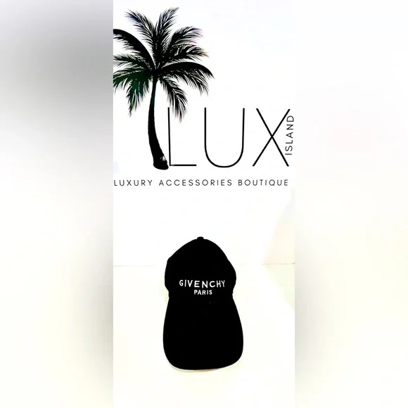 LUX ISLAND | GIVENCHY From the Runway!!! Black Embroidered Logo Baseball… Givenchy Studded logo baseball cap Givenchy main image 4